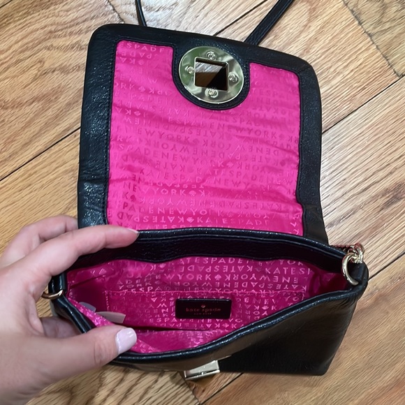 Kate Spade Black Quilted Leather Crossbody Bag - Picture 6 of 13